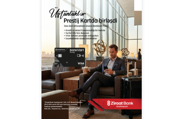 "Ziraat Bank Azərbaycan" yeni Visa Infinite premium kartını istifadəyə verib